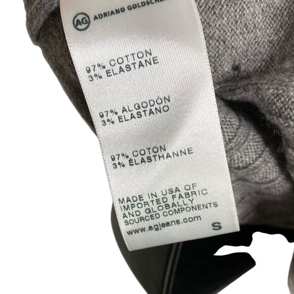 AG Sweater Womens Small Gray Merino Wool Cashmere Pullover Ribbed Top Knit NEW - Picture 7 of 9